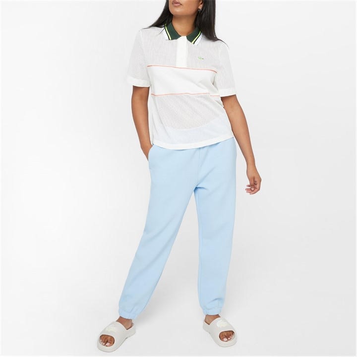 Lacoste Women's White Short Sleeve Polo in Size 10, Sports Direct