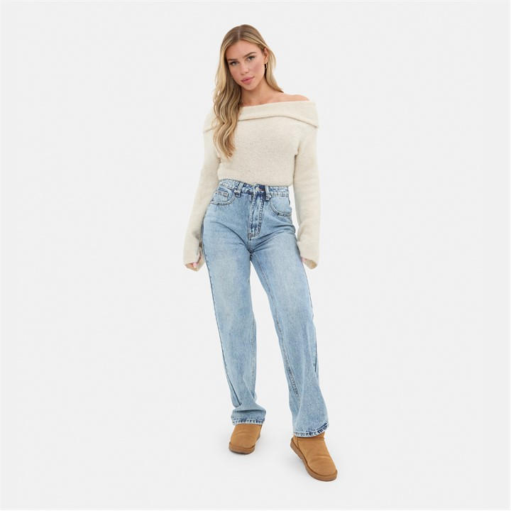 I Saw It First Women's Cream Boucle Bandeau Jumper in Size 12, Sports Direct
