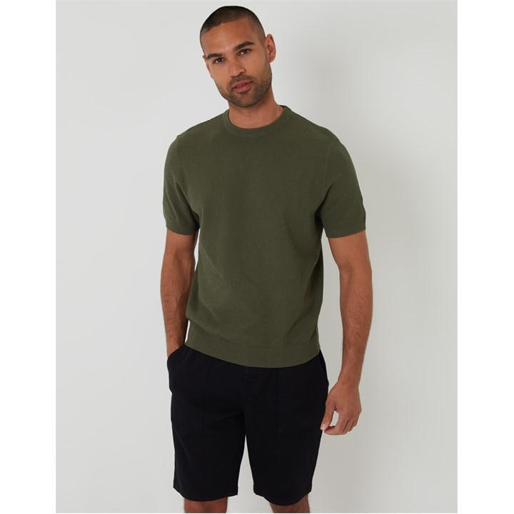 Threadbare Men's Green Welsh Knitted Top in Size L, Sports Direct