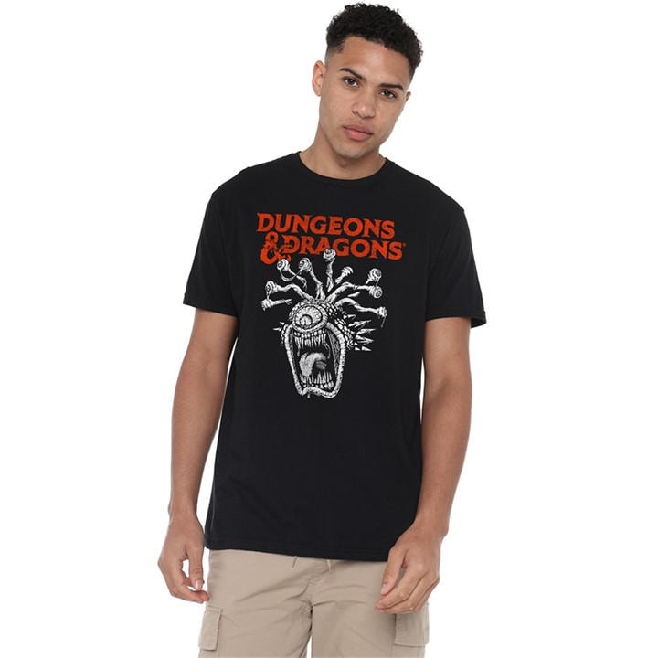 Hasbro Men's Black Dungeons & Dragons Beholder T-Shirt Blac in Size 2XL, Sports Direct