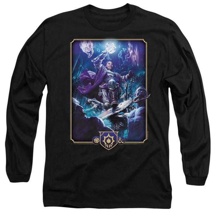 Hasbro Men's Black Dungeons & Dragons - 2024 Cleric Key Art Long Slee in Size 2XL, Sports Direct
