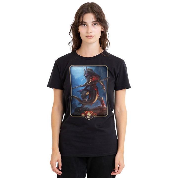 Hasbro Women's Black Dungeons & Dragons - 2024 Monk Key Art T-Shirt in Size 2XL, Sports Direct