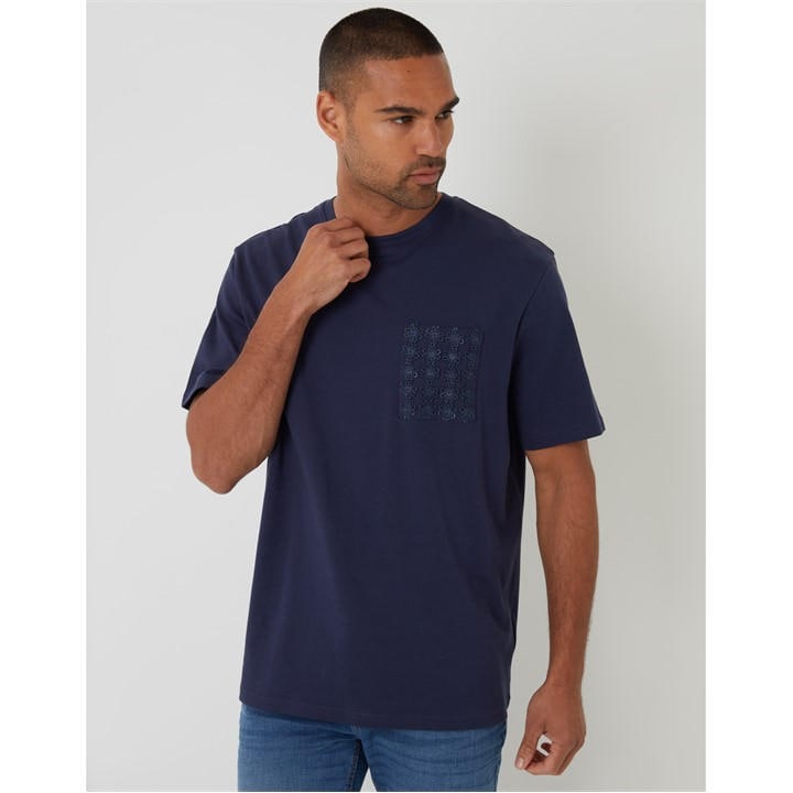 Threadbare Men's Blue Hyde Knitted T-Shirt in Size 2XL, Sports Direct
