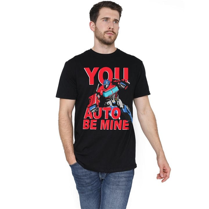 Hasbro Men's Black Transformers You Auto Be Mine  T-Shirt Blac in Size 3XL, Sports Direct