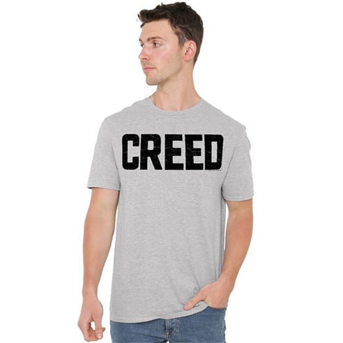 Creed - Creed Cracked Logo T Shirt Athletic Heather