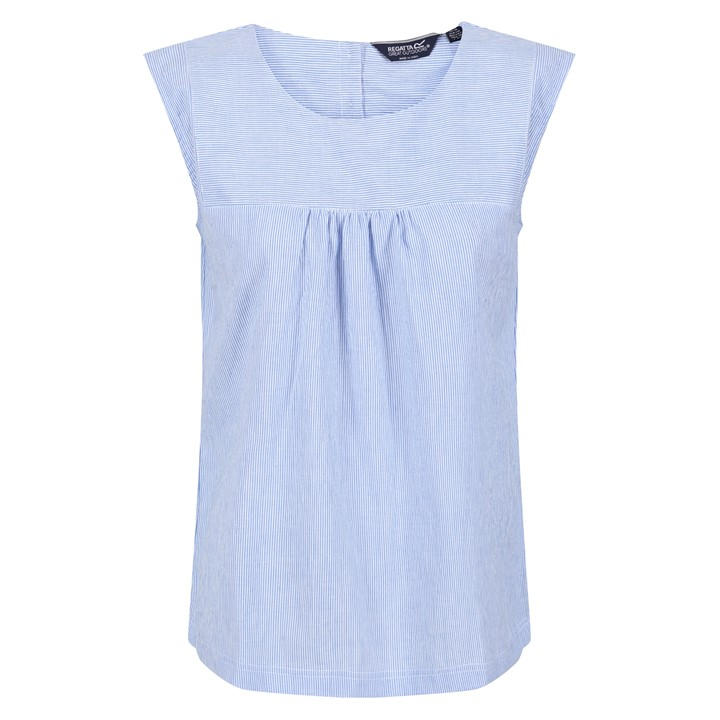 Regatta Women's Blue Bridgidine Sleeveless Shirt in Size 10, Sports Direct