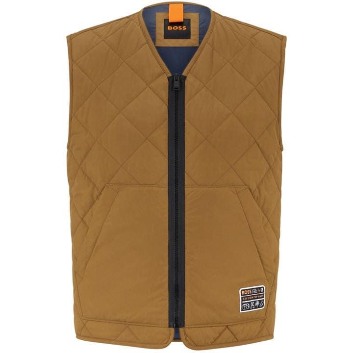 Boss Men's Beige Okella Sleeveless Gilet in Size M, Sports Direct