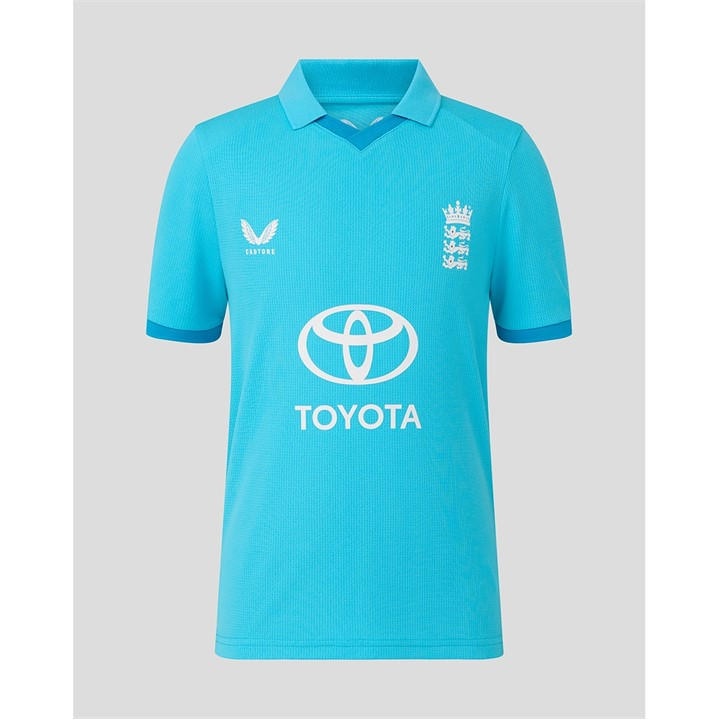 England   Kids  26/27  Cricket Odi Shirt, Football by Castore in Size 13 - 14 Years, Sports Direct