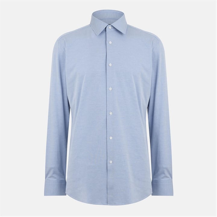 Boss Men's Blue Plain Long-Sleeve Shirt in Size M, Sports Direct