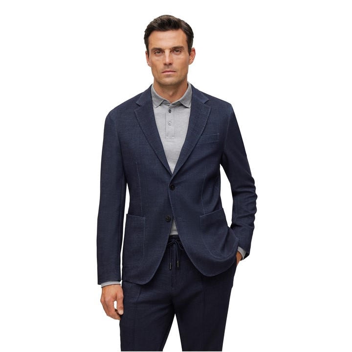Boss Men' Blue Heston Lp Formal Jacket in Size S, Sports Direct