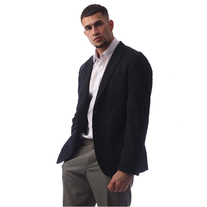 Boss Men's Blue  Heston  Formal Jacket in Size L, Sports Direct