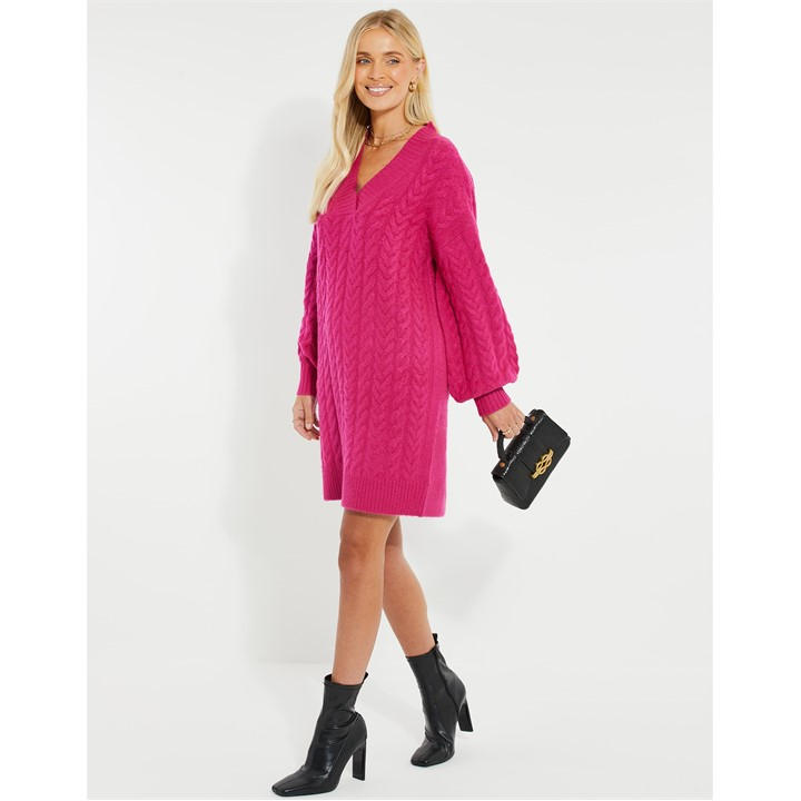 Threadbare Women's Pink Chalk Crew Neck Jumper in Size 14, Sports Direct