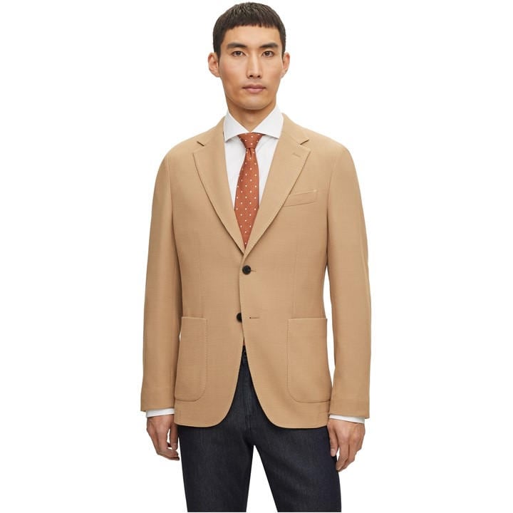 Boss Men's Beige Heston Formal Jacket in Size L, Sports Direct