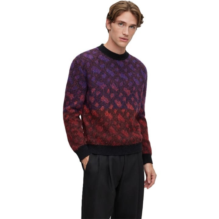 Boss Men's Black Miracolo Crew Neck Jumper in Size XL, Sports Direct