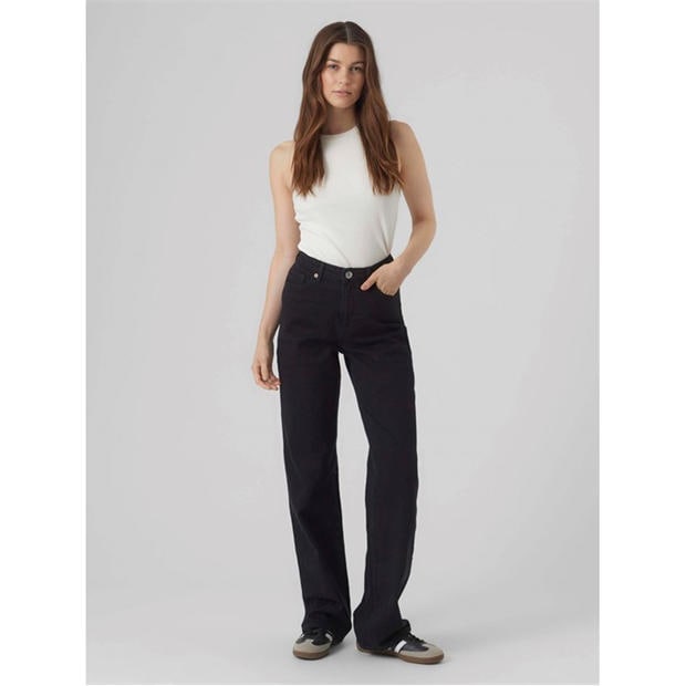 Black - Vero Moda - Women's RA118 Wide Leg Jeans
