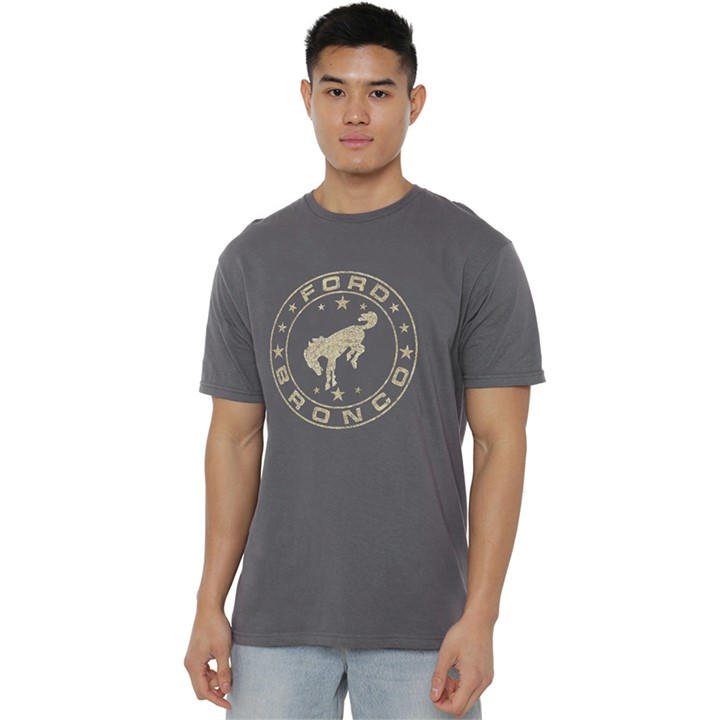 Ford Men's Grey Bronco Vintage Star Bronco T-Shirt Charcoal in Size 2XL, Sports Direct