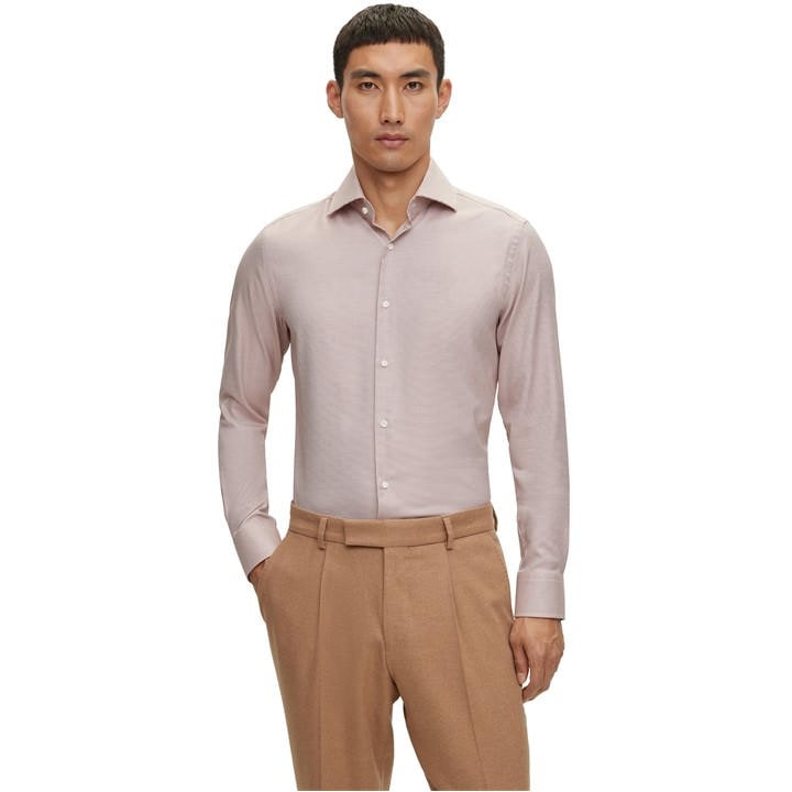 Boss Men's Red Long-Sleeve Plain Shirt in Size XL, Sports Direct
