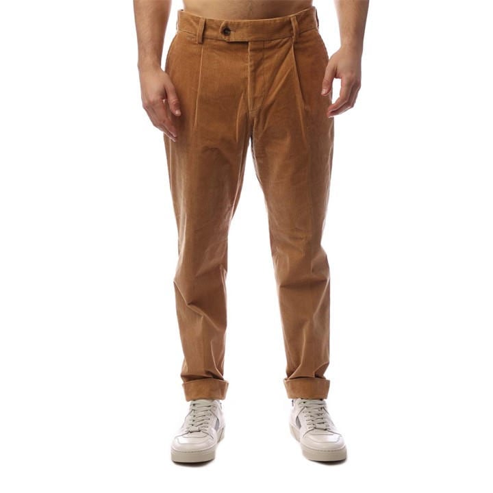 Boss Men's Beige Perin Pleated Trousers in Size 30 R, Sports Direct