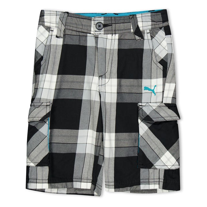 Puma  Kids  (8) Beach Check Walkshorts  in Size 3 - 4 Years, Sports Direct