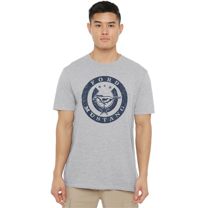Ford Men's Grey Lucky Mustang T-Shirt Athletic Heather in Size 2XL, Sports Direct