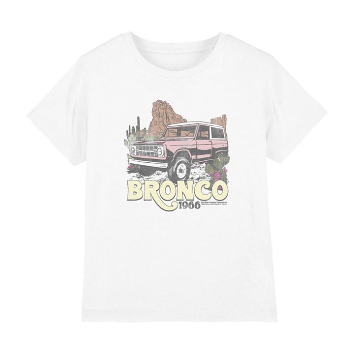 Ford Boys White Bronco Desert 1966 Kids T-Shirt, Sports Direct