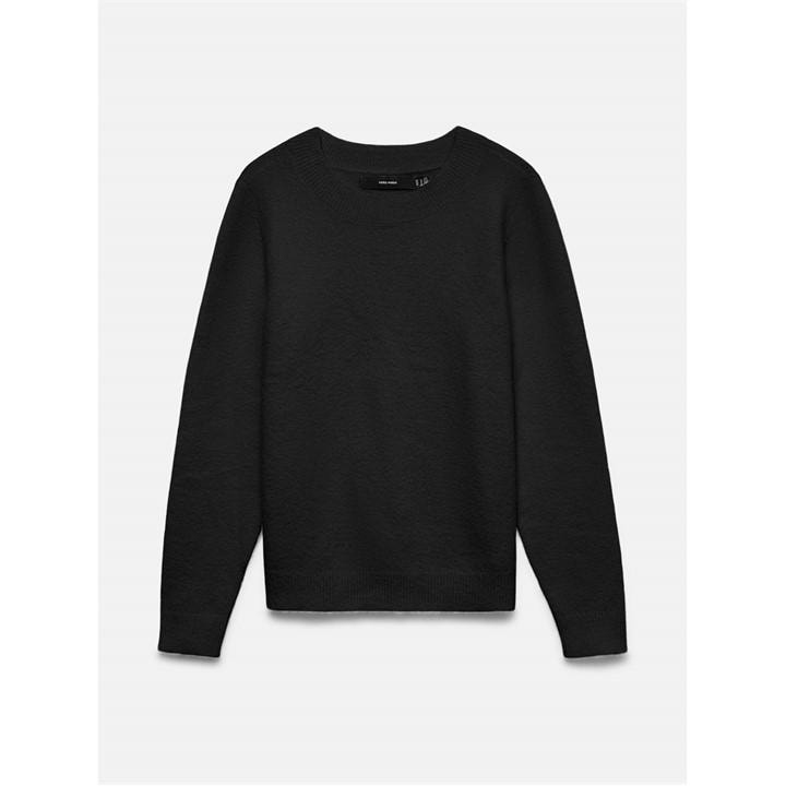Vero Moda Women's Black Jack Emily Knitted Crew Neck Jumper in Size 14, Sports Direct