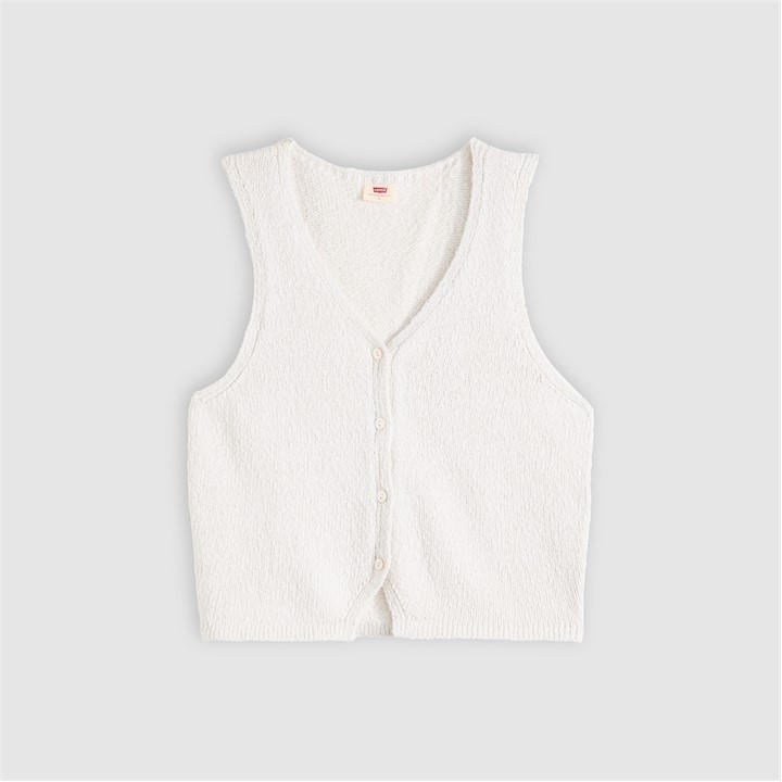 Levis Women's Cream Knitted Sweater Vest in Size 10, Sports Direct