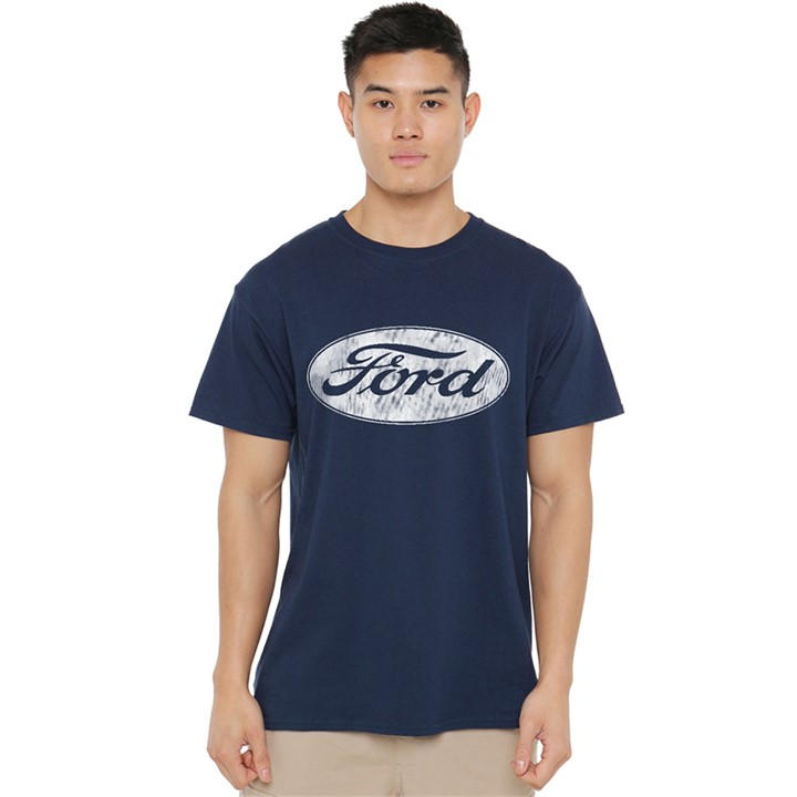 Ford Men's Blue Logo T-Shirt Navy in Size M, Sports Direct