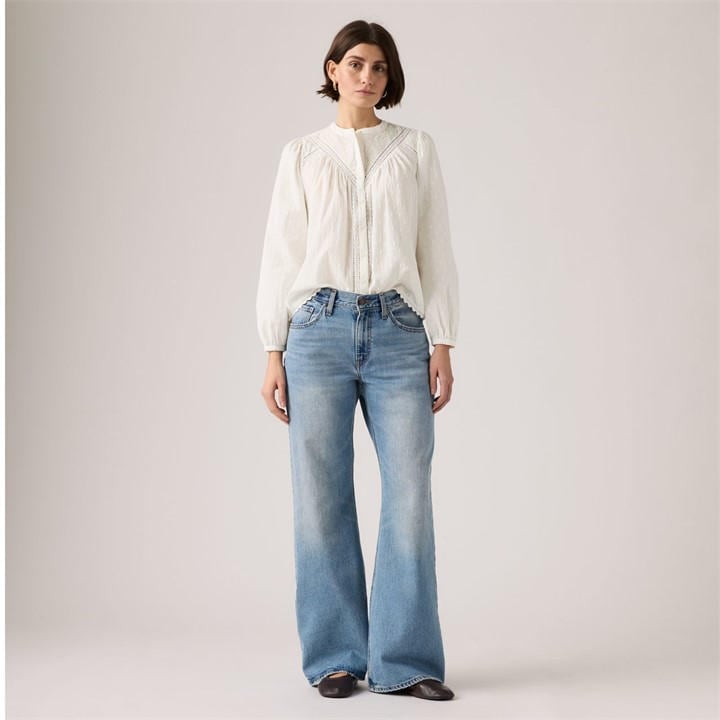 Levis Women's Blue Loose Boot Easy Days in Size 28 S, Sports Direct