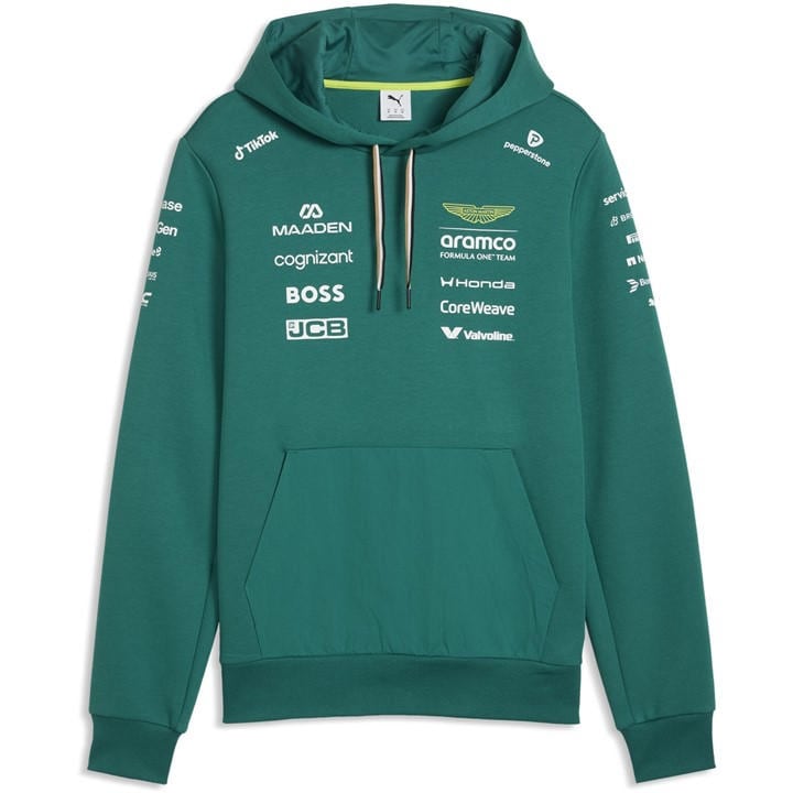 Puma  Green X Aston Martin F1® Replica Hoodie  in Size L, Sports Direct