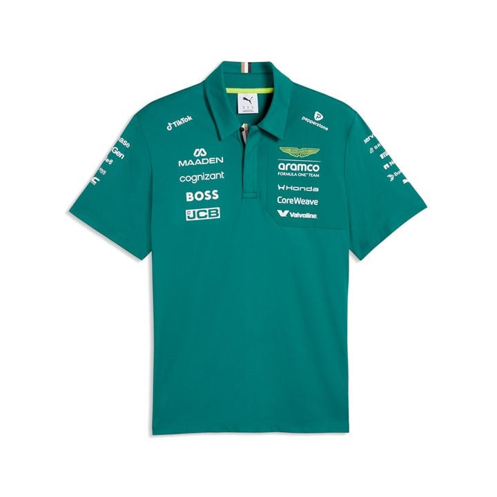 Puma  Green X Aston Martin F1® Team Replica Polo  in Size L, Sports Direct