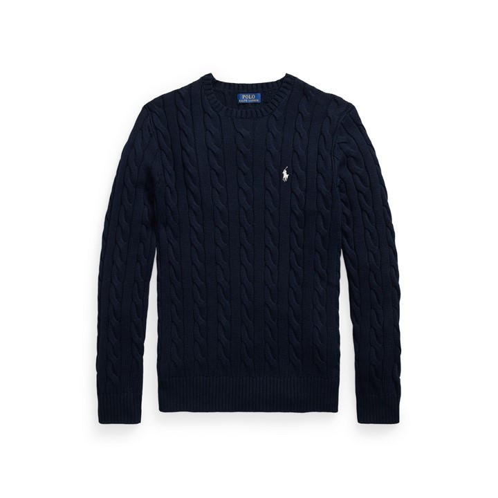 Polo Ralph Lauren Men's Blue Cable Knit Jumper in Size M, Sports Direct