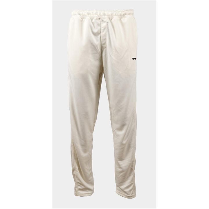 Slazenger Men's White Mid Rise Full Length Cricket Trousers in Size XL, Sports Direct