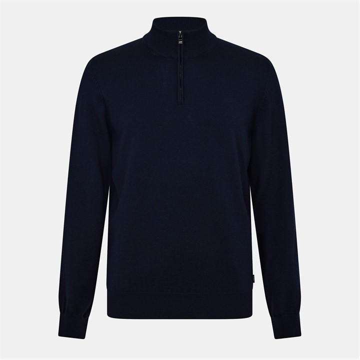 Boss Men's Blue Ebenji Crew Neck Jumper in Size XL, Sports Direct