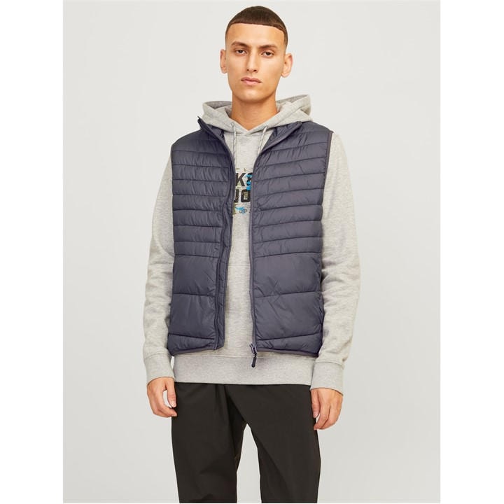 Jack And Jones Men's Grey Sleeveless Zip-Through Gilet in Size XS, Sports Direct