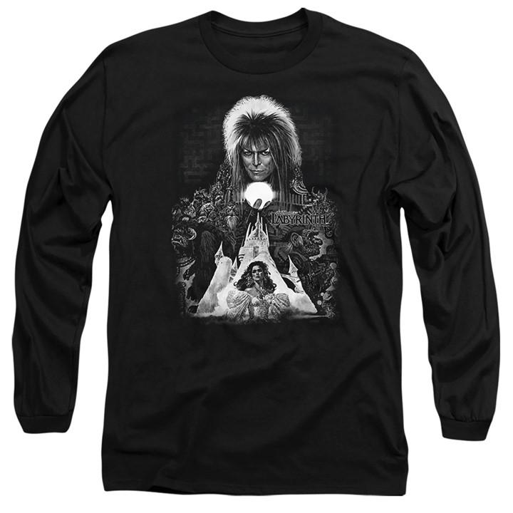 Men's Black Other Labyrinth Castle Long Sleeve T-Shirt in Size M, Sports Direct