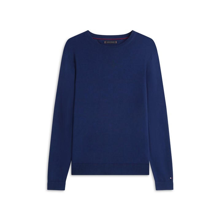 Tommy Hilfiger Men's Blue Crew Neck Jumper in Size M, Sports Direct