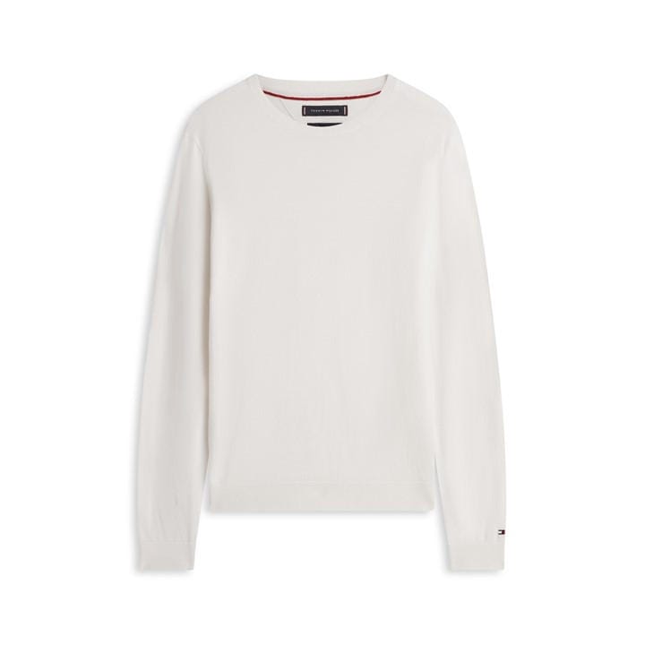 Tommy Hilfiger Men's Cream Crew Neck Jumper in Size M, Sports Direct