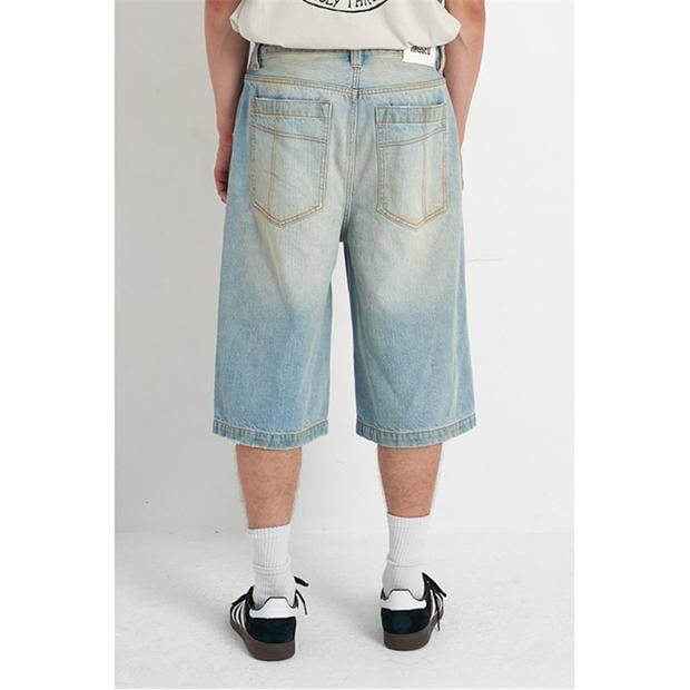 Light Blue - The Ragged Priest - Men's Anchor Short Denim Shorts