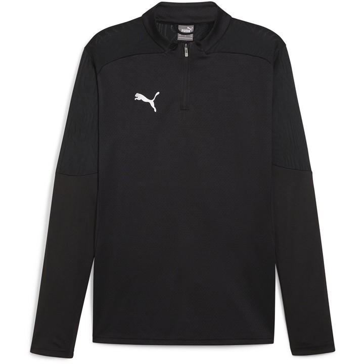 Puma Men's Black Teamfinal Training 1/4-Zip Fleece in Size XL, Sports Direct