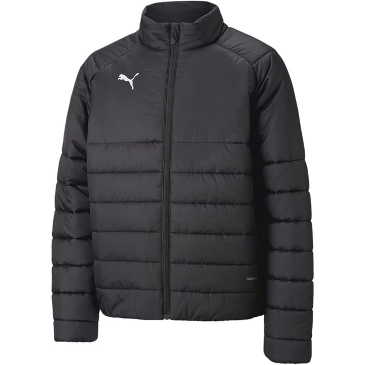 Puma Men' Black Teamliga Insulated Zip Padded Puffer Jacket in Size S, Sports Direct