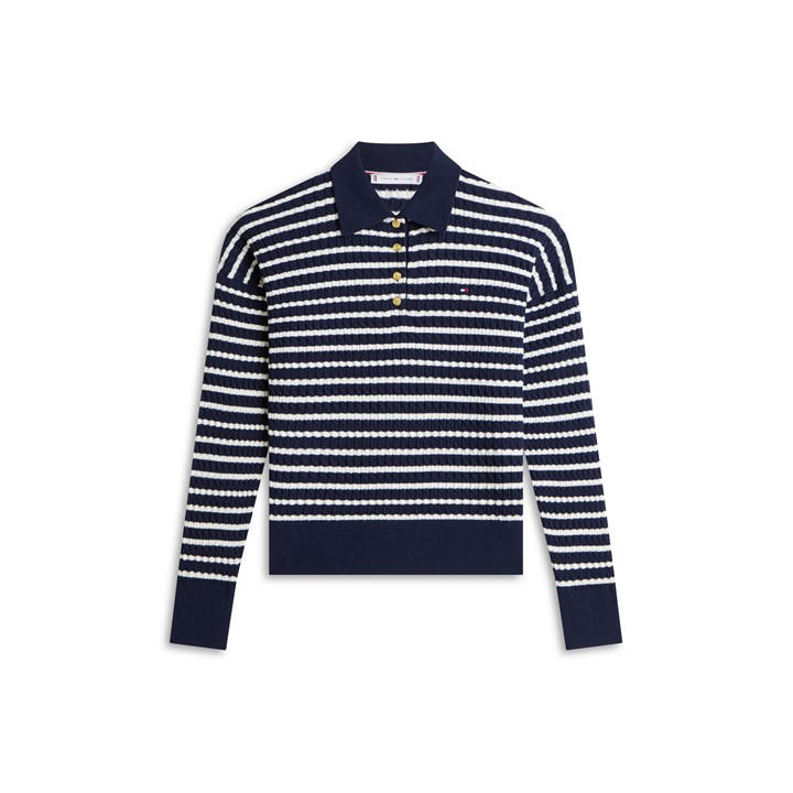 Tommy Hilfiger Women's Blue Crew Neck Jumper in Size 14, Sports Direct