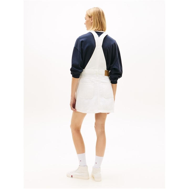 Tommy Jeans Women's White Dungarees in Size 8, Sports Direct