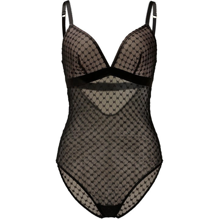 Wolford Women's Black Triangle Bodysuit in Size 12, Sports Direct