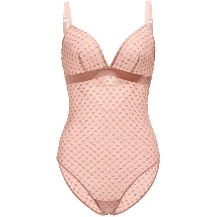 Wolford Women's Pink Triangle Bodysuit in Size 8, Sports Direct
