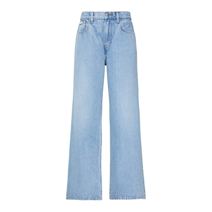 Calvin Klein Jeans Women's Blue Wide Leg Jeans in Size 8, Sports Direct
