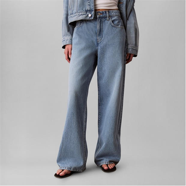 Sage Stone - Calvin Klein Jeans - Women's Wide Leg Jeans
