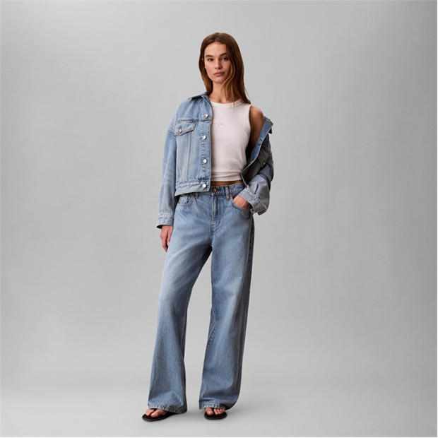 Sage Stone - Calvin Klein Jeans - Women's Wide Leg Jeans
