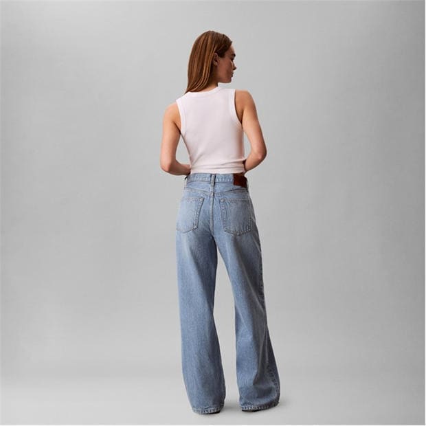 Sage Stone - Calvin Klein Jeans - Women's Wide Leg Jeans