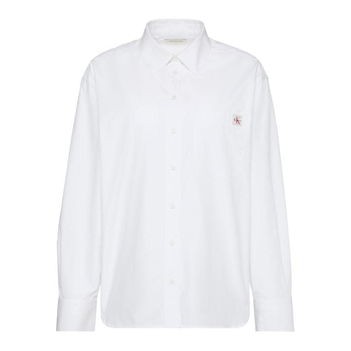 Calvin Klein Jeans Women's White Long Sleeve Shirt in Size 16, Sports Direct